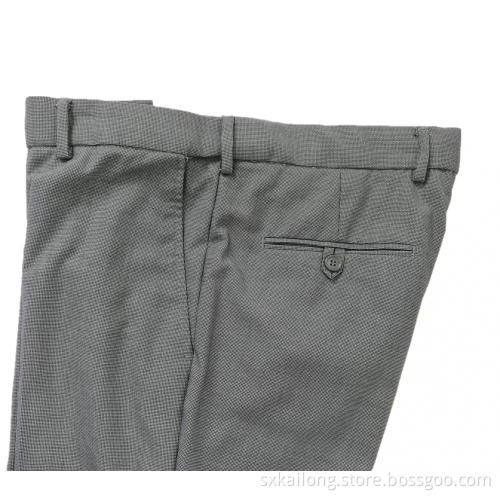 Plaid Formal Long Men Polyester/Rayon Business Pant